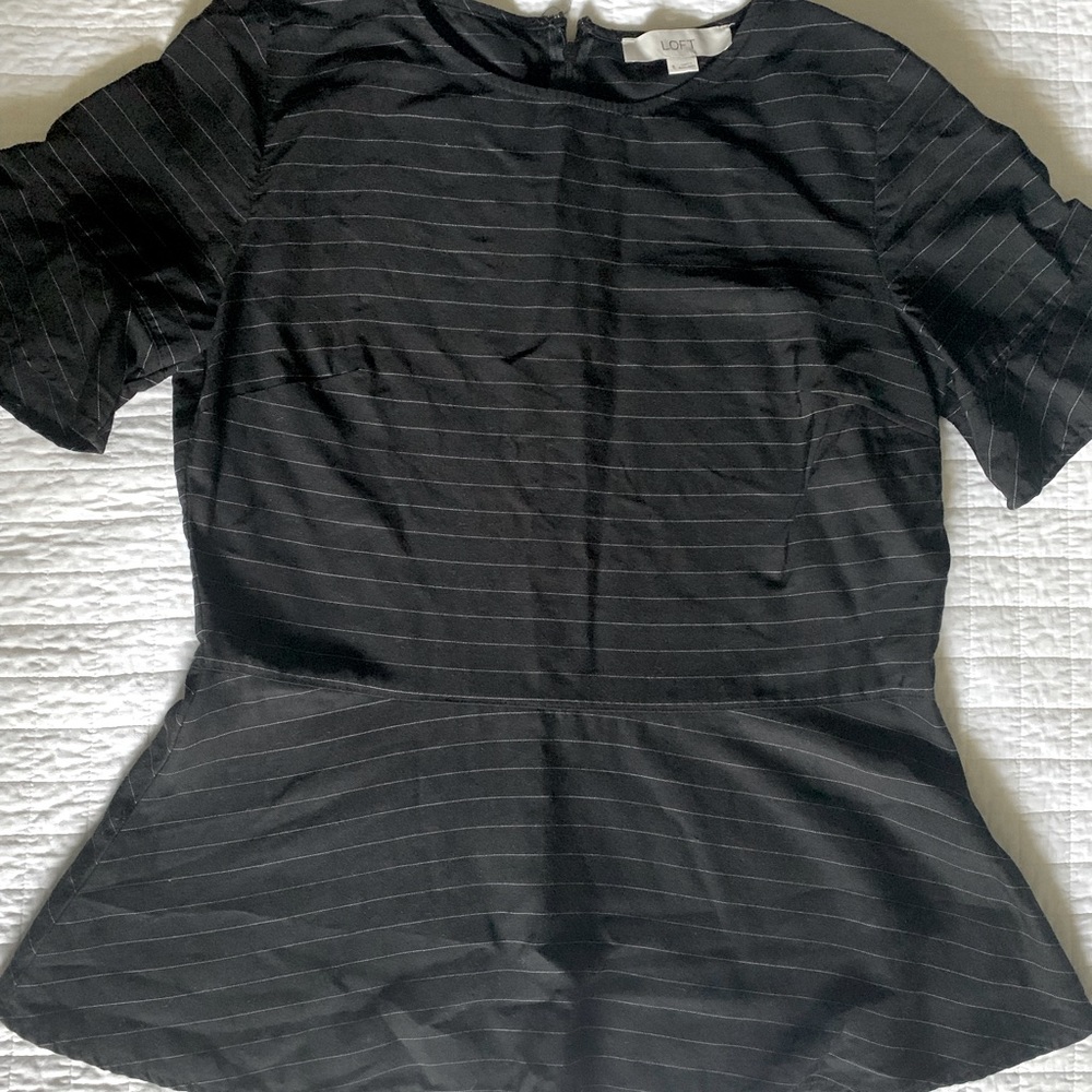 LOFT peplum dressy top size 6